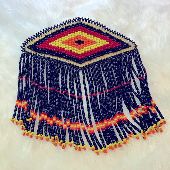 💝 Native American Beaded Hair Clip Barrette Handmade - Picture 1 of 3